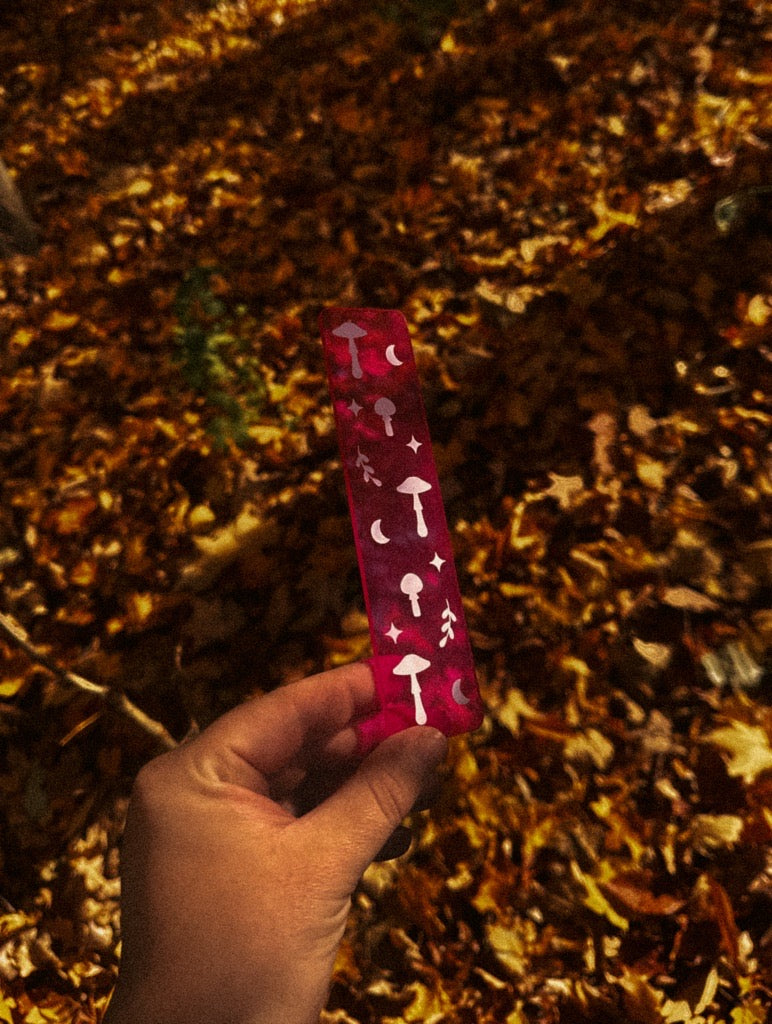 Shroomspell Acrylic Bookmark