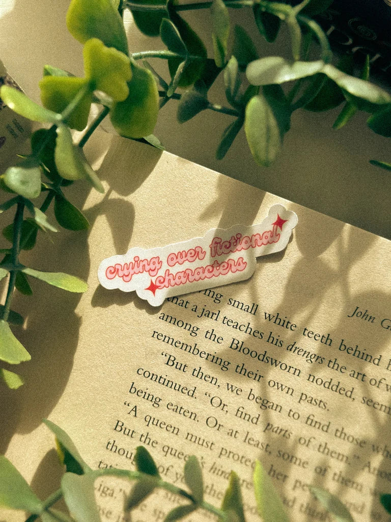 Crying Over Fictional Characters Sticker