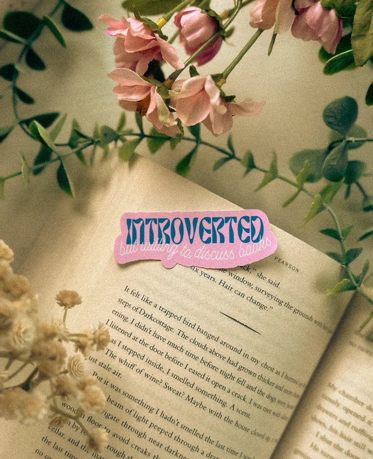 Introverted But Willing To Discuss Books Sticker